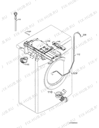 Взрыв-схема стиральной машины Electrolux EWS105215A - Схема узла Hydraulic System 272